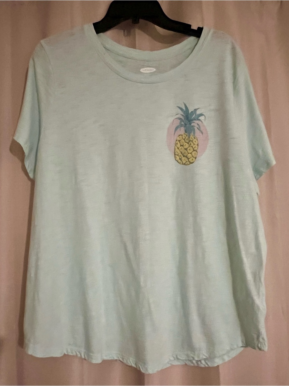 Old Navy EveryWear Women’s XXL Mint Green Pineapple Graphic T-Shirt